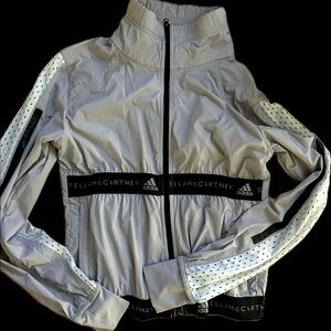 Adidas By Stella McCartney Run Jacket Gray Medium Athleisure Logo Rare 💜
